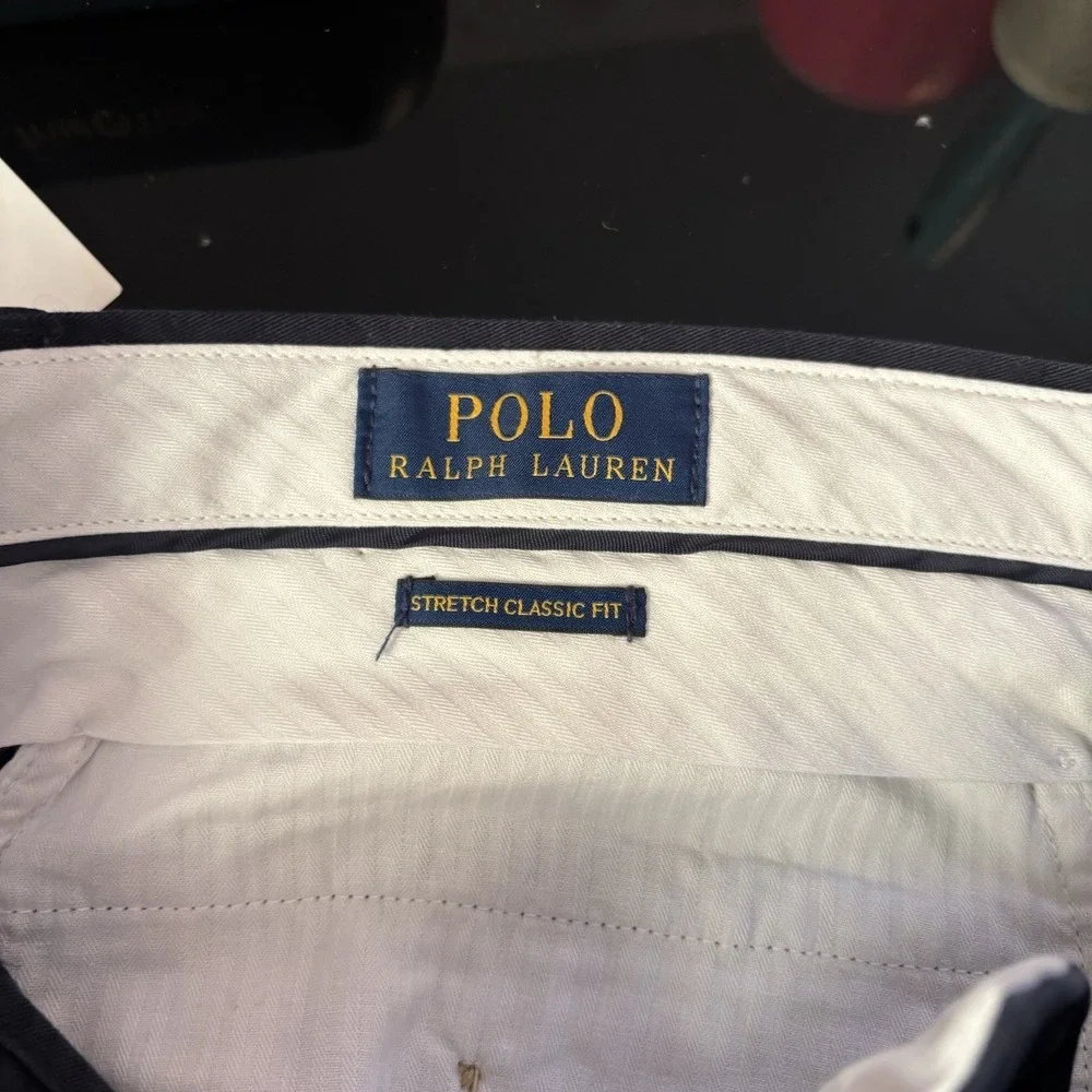 NEW Polo Ralph Lauren Pants Mens 34x34 Blue Classic Fit Chino Stretch Casual